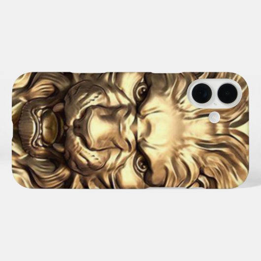 Roaring Gold Lion Head Phone Case (Rückseite (Horizontal))