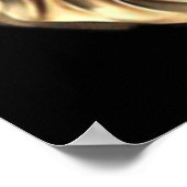 Roaring Gold Lion Head Poster (Ecke)