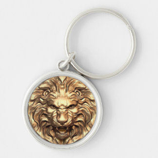 Roaring Gold Lion Head Schlüsselanhänger
