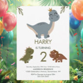 Roaring Good Time Boho Dinosaur Thema Einladung