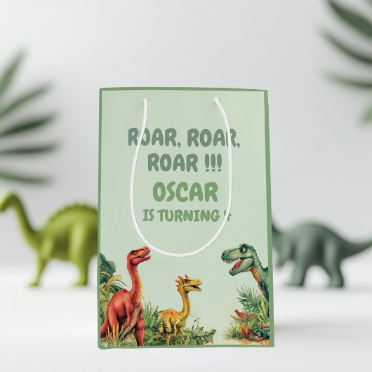 Roaring Good Time Dinosaur Party Geschenk Mittlere Geschenktüte