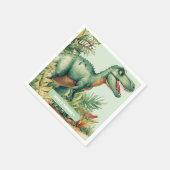 Roaring Good Time Dinosaur Party Serviette (Ecke)