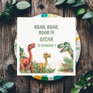 Roaring Good Time Dinosaur Party Serviette