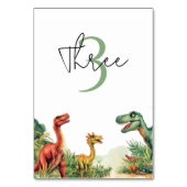 Roaring Good Time Dinosaur Party Tischnummer (Vorderseite)