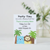 Roaring Good Time Party Einladung (Stehend Vorderseite)