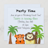 Roaring Good Time Party Einladung (Vorne/Hinten)