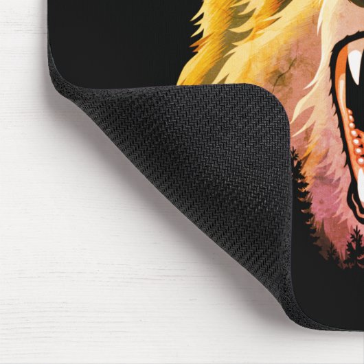 Roaring Grizzly Bär Face Mousepad (Ecke)