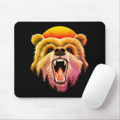 Roaring Grizzly Bär Face Mousepad (Mit Mouse)