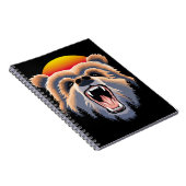 Roaring Grizzly Bär Face Notizblock (Rechte Seite)