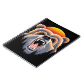 Roaring Grizzly Bär Face Notizblock (Linke Seite)