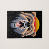 Roaring Grizzly Bär Face Puzzle (Horizontal)