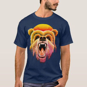 Roaring Grizzly Bär Face T-Shirt