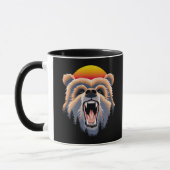 Roaring Grizzly Bär Face Tasse (Links)