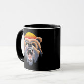 Roaring Grizzly Bär Face Tasse (Vorderseite Links)