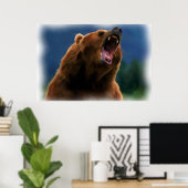 ROARING GRIZZLY BAR POSTER (Heimbüro)