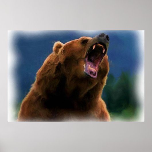 ROARING GRIZZLY BAR POSTER (Vorne)
