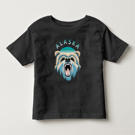Roaring Grizzly Bären Face - Alaska Wildlife Kleinkind T-shirt (Vorderseite)