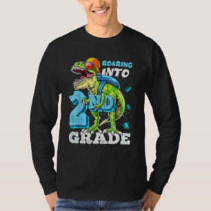 Roaring in 2nd Grade T Rex Boys T-Shirt