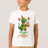 Roaring in 5 - Dino Birthday Design T-Shirt (Vorderseite)