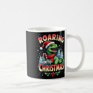 Roaring in Christmas Kids Girls Funny Dinosaur X Kaffeetasse