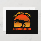 Roaring in den KinderGarten zurück zur Schule Postkarte (Vorne/Hinten)