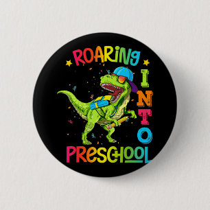 Roaring in der Vorschule Dinosaurier Lehrer Pre K Button