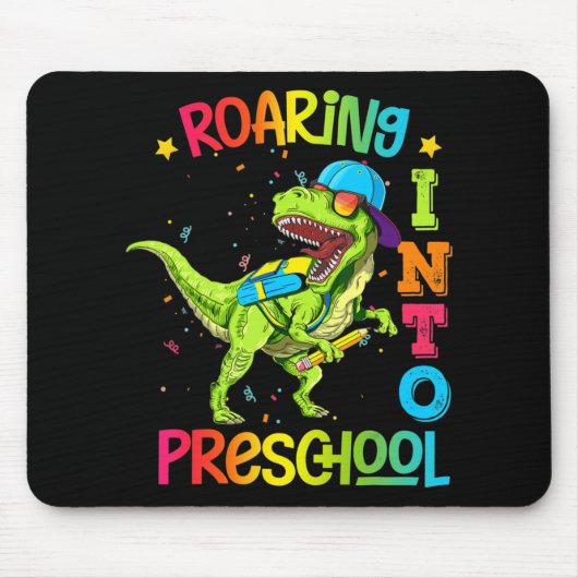 Roaring in der Vorschule Dinosaurier Lehrer Pre K Mousepad (Vorne)