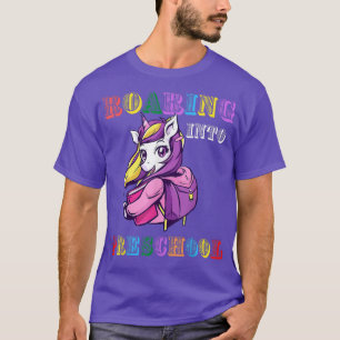 Roaring in der Vorschule Unicorn Zurück zur Schule T-Shirt