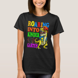 Roaring in Kindergarten Kinder Dinosaurier Rex Bac T-Shirt