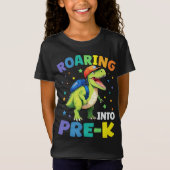 Roaring in Pre-K Dinosaurier, um zurück in die Sch T-Shirt (Vorderseite)