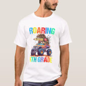 Roaring Into 6th Grade Dinosaur T-Shirt (Vorderseite)