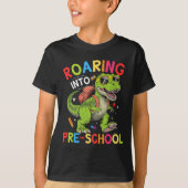 Roaring into Pre-School Dinosaur– First Day of Pre T-Shirt (Vorderseite)