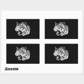 Roaring Jaguar Rectangle Stickers (Blatt)
