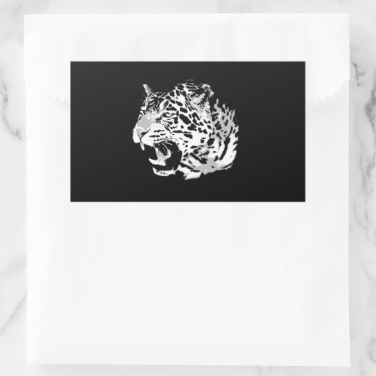 Roaring Jaguar Rectangle Stickers (Tasche)