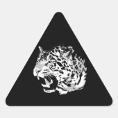 Roaring Jaguar Triangle Sticker (Vorderseite)