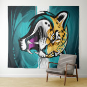 Roaring Jaguars: Entfesseln Sie die Bestie im Inne Wandteppich (Beispiel (Horizontal))