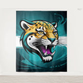 Roaring Jaguars: Entfesseln Sie die Bestie im Inne Wandteppich (Vorderseite)