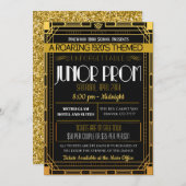 Roaring Junior Prom der 1920er Jahre Einladung (Vorne/Hinten)