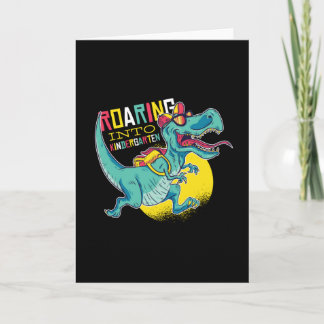Roaring kinder Dinosaur Happy 100th Day Funny Gift Karte