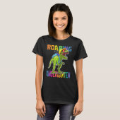 Roaring Kindergarten Dinosaurier Rex Zurück zur Sc T-Shirt (Vorne ganz)