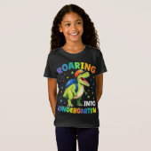 Roaring Kindergarten Dinosaurier zurück in die Sch T-Shirt (Vorne ganz)
