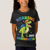 Roaring Kindergarten Dinosaurier zurück in die Sch T-Shirt (Vorderseite)