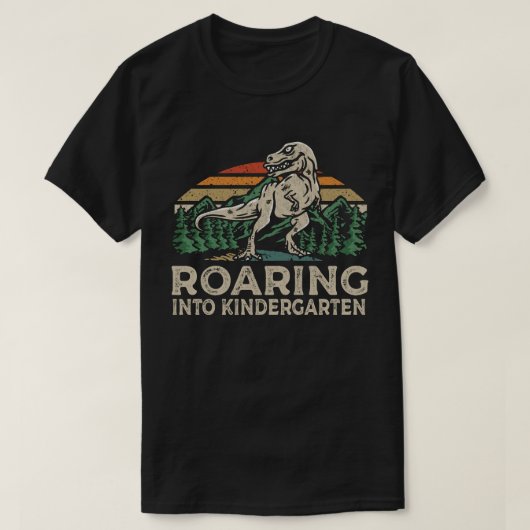 Roaring Kindergarten Dinosaurier zurück in die Sch T-Shirt (Design vorne)