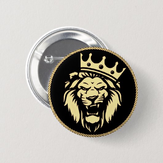 Roaring King Lion Button (Vorne & Hinten)