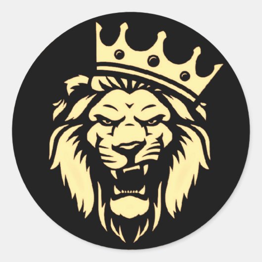Roaring King Lion Sticker (Vorderseite)