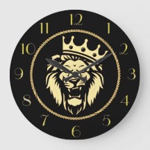Roaring King Lion Wall Clock