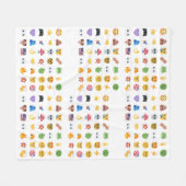 Roaring Kitty 35 Emoji Timeline GME MOASS DFV meme Fleecedecke (Vorderseite (Horizontal))