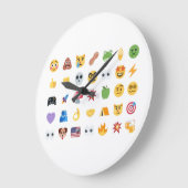 Roaring Kitty 35 Emoji Timeline GME MOASS DFV meme Große Wanduhr (Winkel)