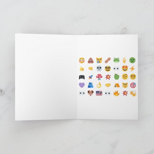 Roaring Kitty 35 Emoji Timeline GME MOASS DFV meme Karte (Innenseite)