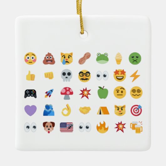 Roaring Kitty 35 Emoji Timeline GME MOASS DFV meme Keramikornament (Vorderseite)